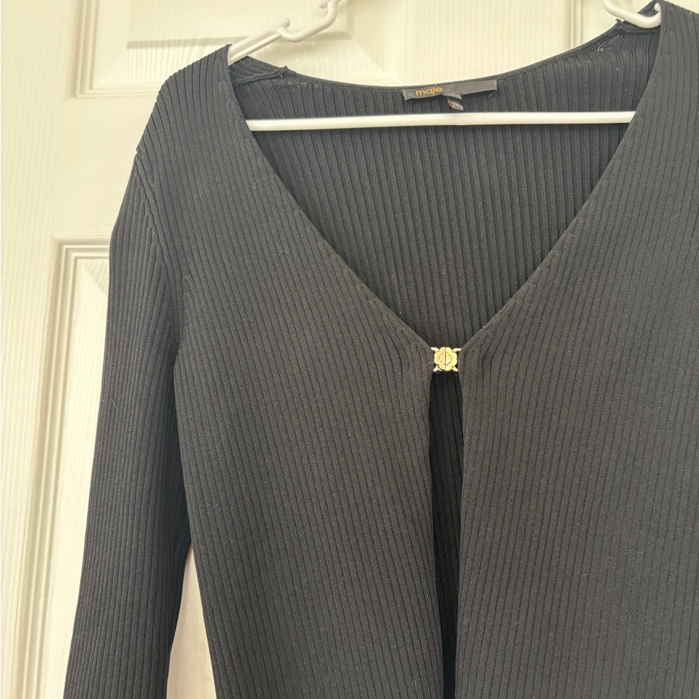 Maje Ribbed Cardigan - Picture 4 of 7